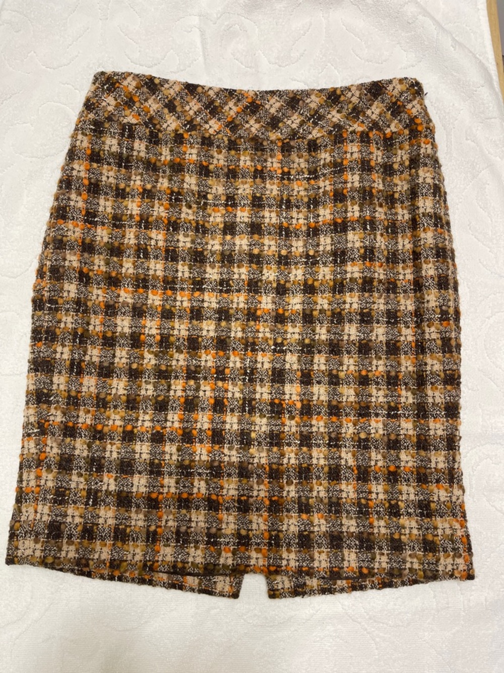 And Taylor loft petite wool plaid skirt midi - Sz 6P